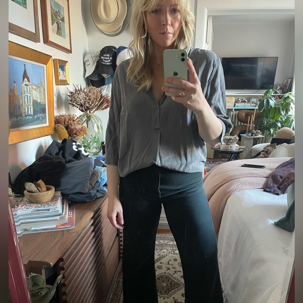 Gray 3/4 sleeve Top